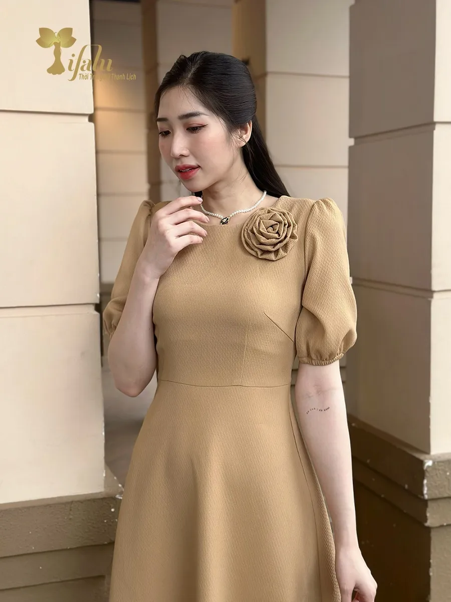 Ảnh Váy nữ đầm thiết kế TIFALU dáng xòe trẻ trung - ZOL409DA 1