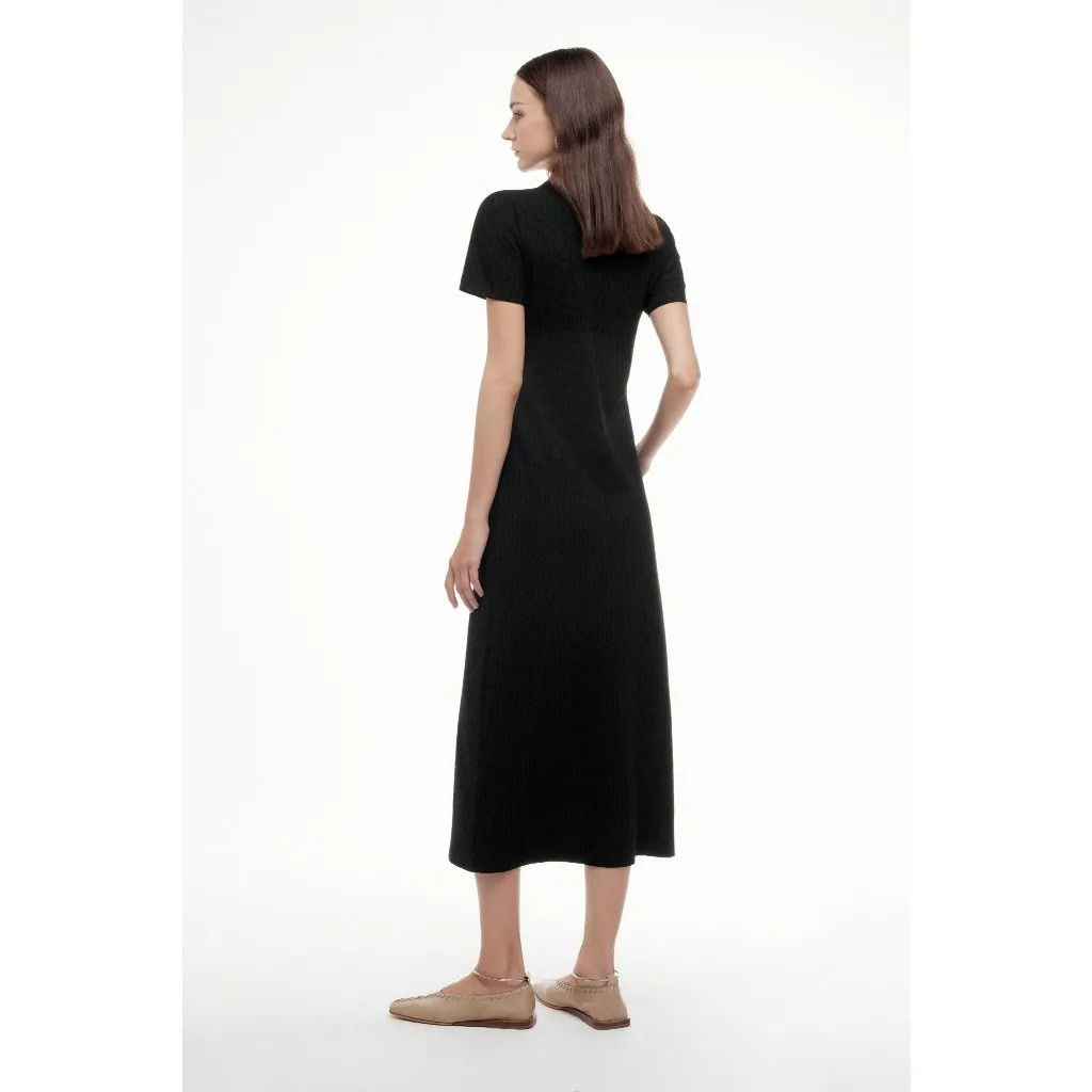 Ảnh Váy Polo ôm body MONO TALK dáng dài cổ polo đính cúc trang trí váy The Ribbed Polo Dress O10001FT 2