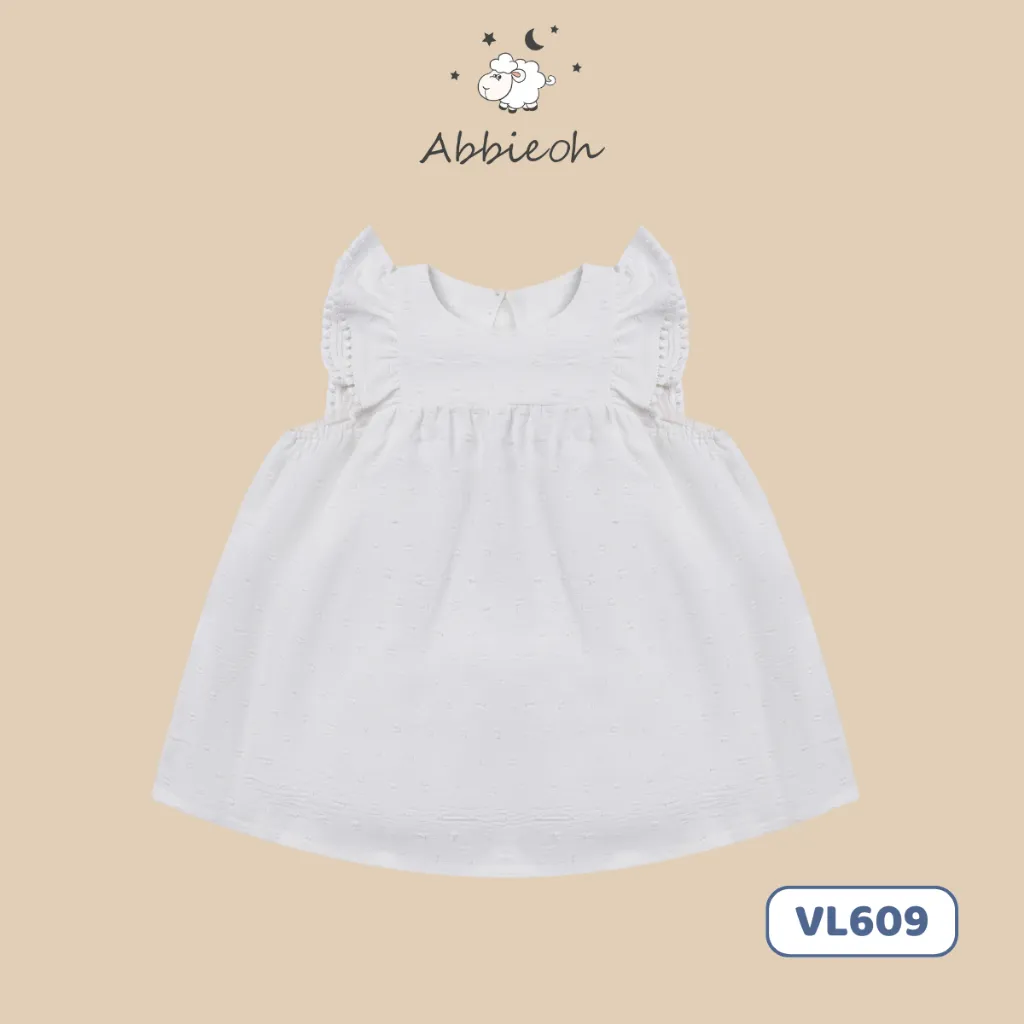 Ảnh Váy sát nách bé gái ABBIEOH cotton tay bèo họa tiết vintage cho bé 0-3 tuổi VL787 VL606 VL609 VL634 VL755 4
