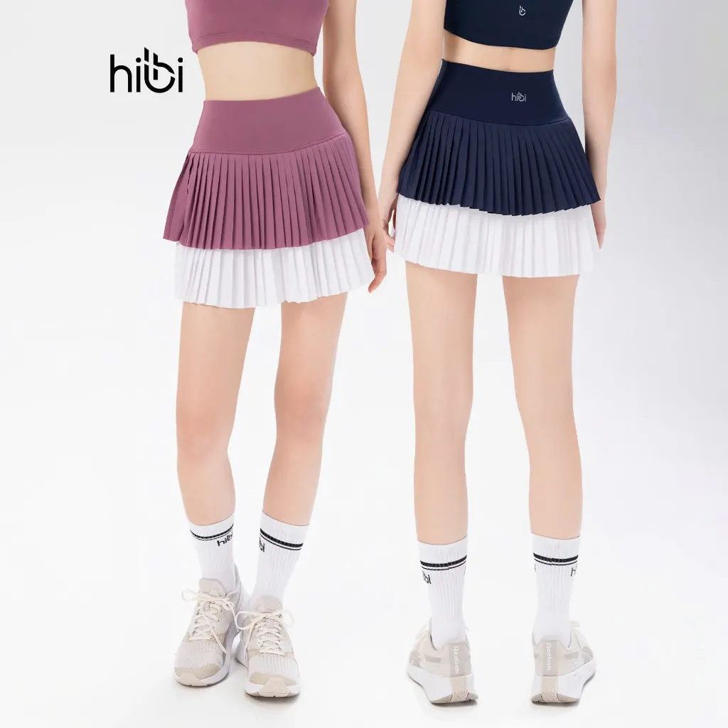 Ảnh Váy Tập Pickleball Hibi Sports SK003, Kiểu Xếp Ly 2 Tầng, Chất Vải Xi Fabric Cao Cấp 1