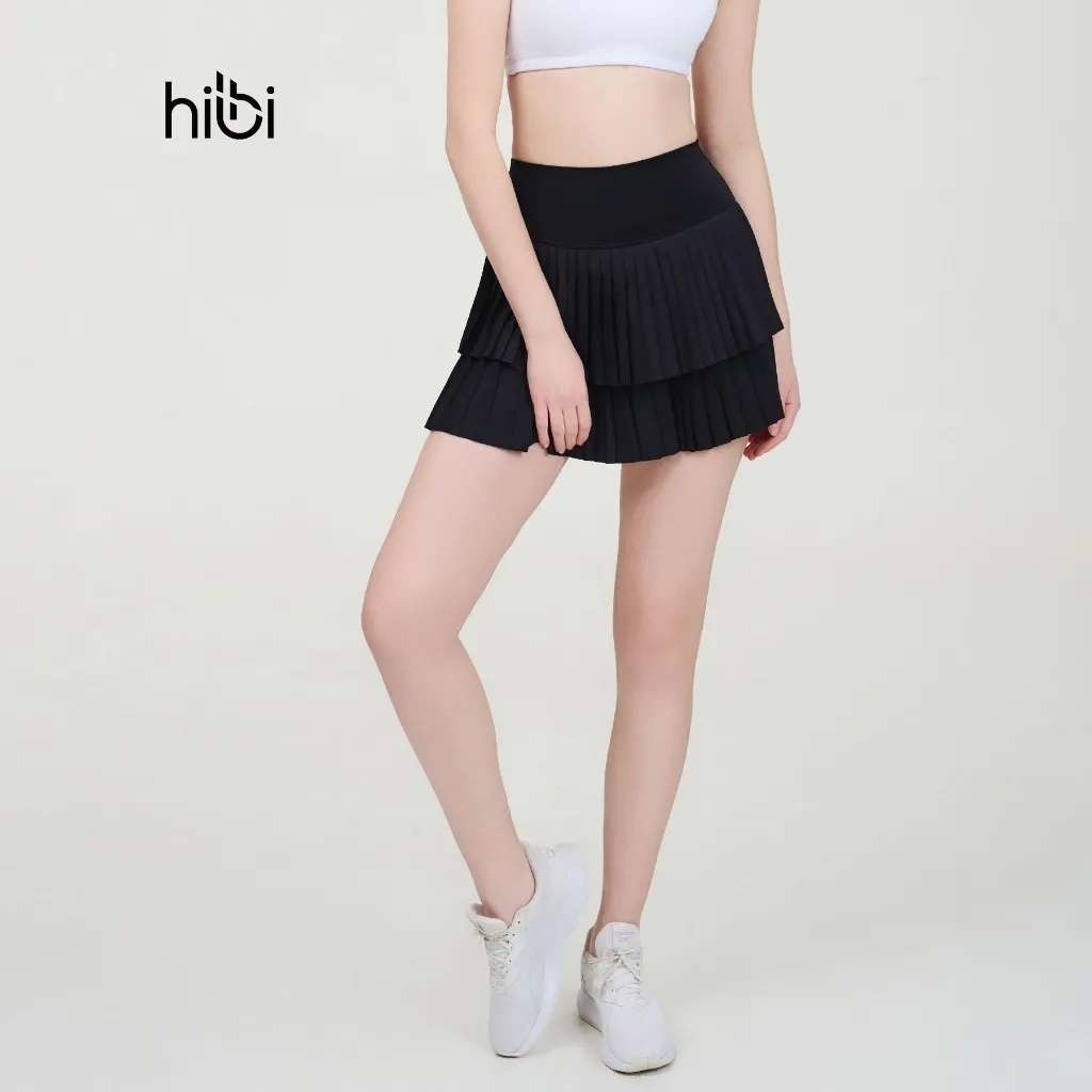 Ảnh Váy Tập Pickleball Hibi Sports SK003, Kiểu Xếp Ly 2 Tầng, Chất Vải Xi Fabric Cao Cấp 2