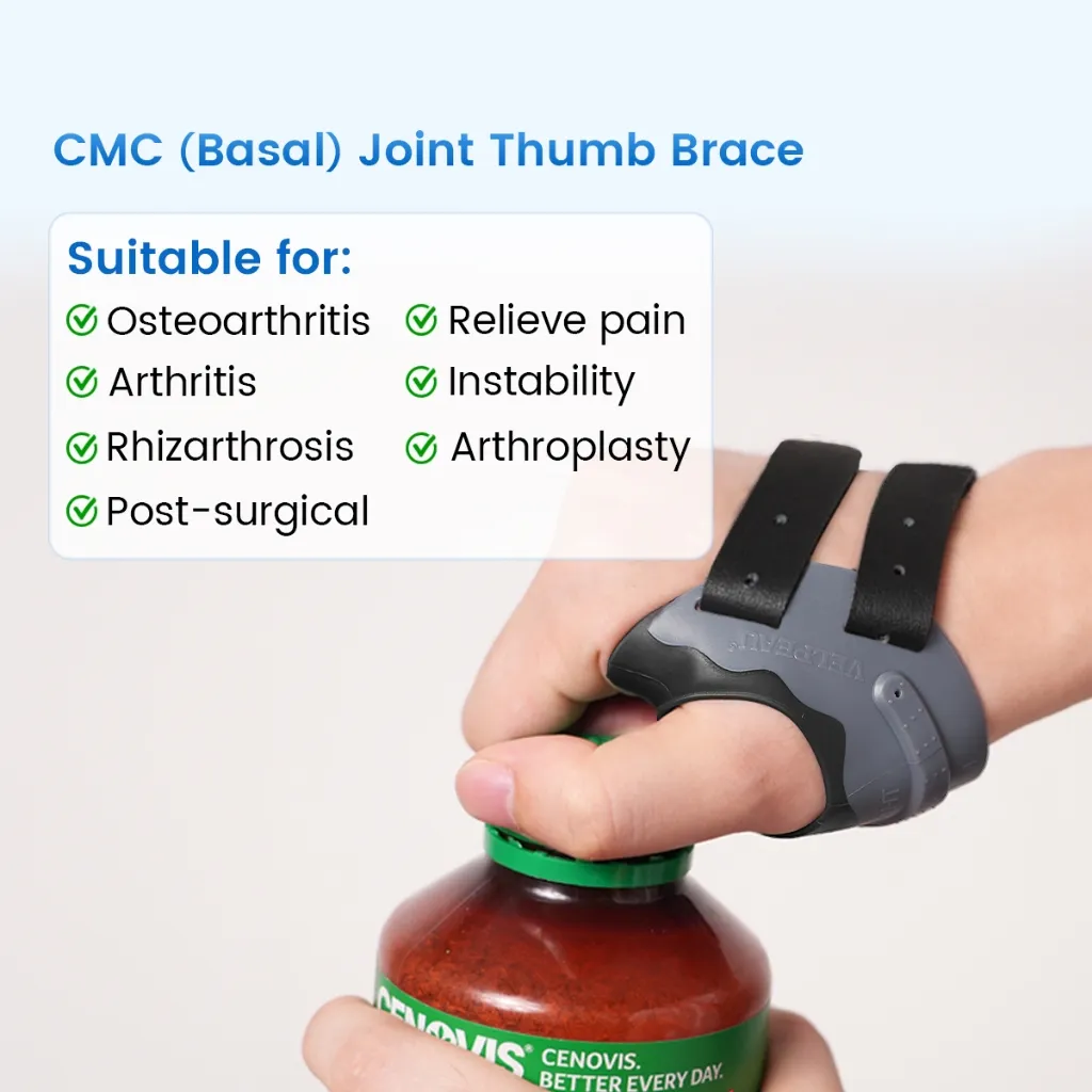 Ảnh Velpeau CMC Nẹp ngón tay cái cho bệnh viêm xương khớp - với Nẹp hạn chế bộ nhớ hình dạng, Bộ ổn định khớp CMC, Viêm khớp ngón tay cái cơ bản Giảm đau và hỗ trợ cho phụ nữ và nam giới 4