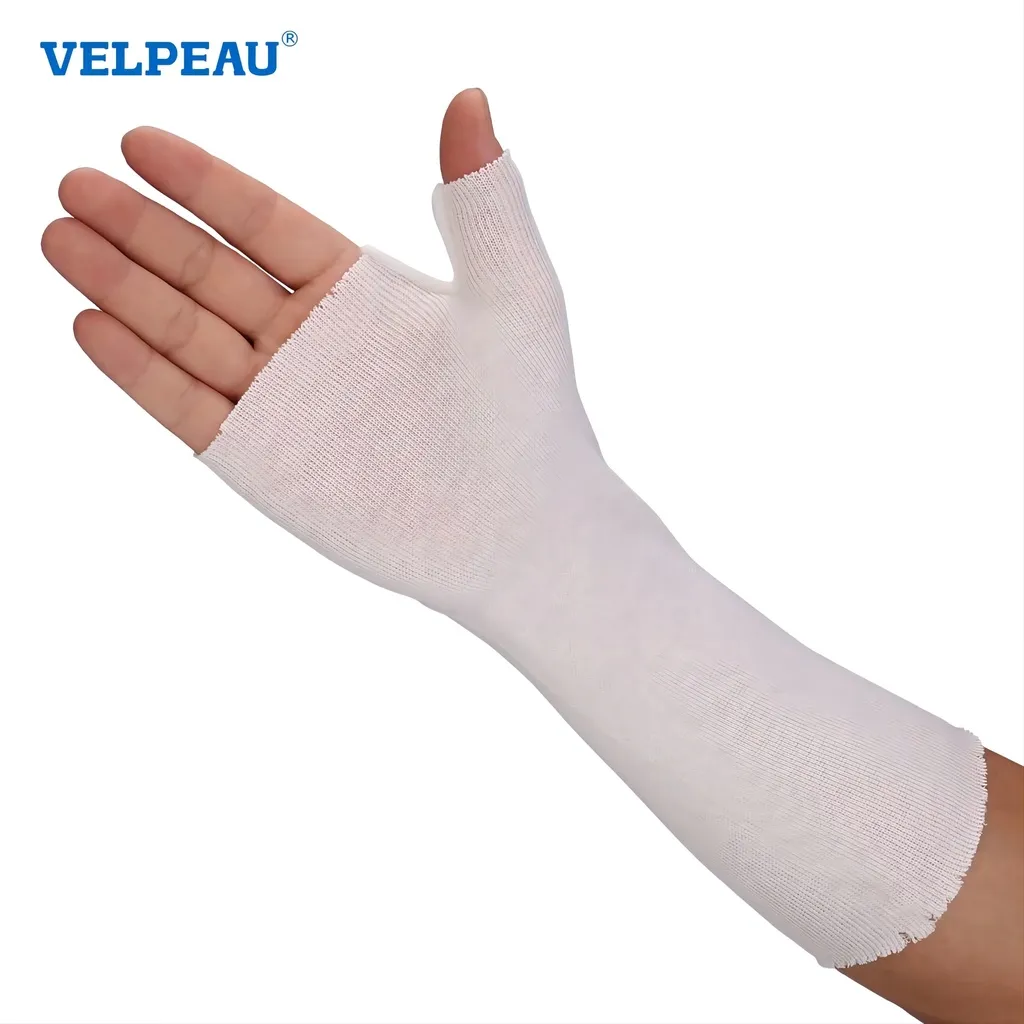 VELPEAU Stockinette Cổ Tay & Ngón Cái (Gói 10) - Lót Nẹp Thoáng Khí, Mềm Mại
