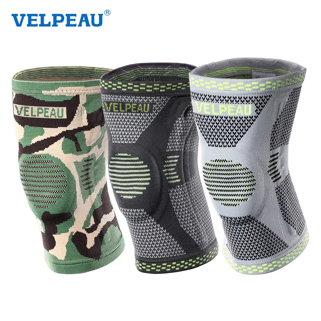 Ảnh VELPEAU Nẹp Đầu Gối Cho Viêm Khớp Đệm Đầu Gối Lò Xo Silicone Nén Dành Cho Bóng Rổ Quần Vợt Chạy Tay Hỗ Trợ Thể Thao 1 Cái 2