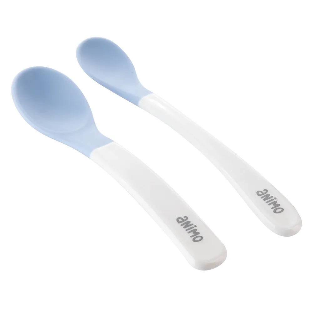 Ảnh Vỉ 2 muỗng đầu mềm cho bé (xanh, RK3704) 2