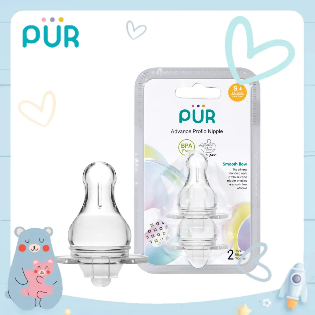 Ảnh Vỉ 2 núm ti Proflo cho bình cổ thường Pur Advanced 1