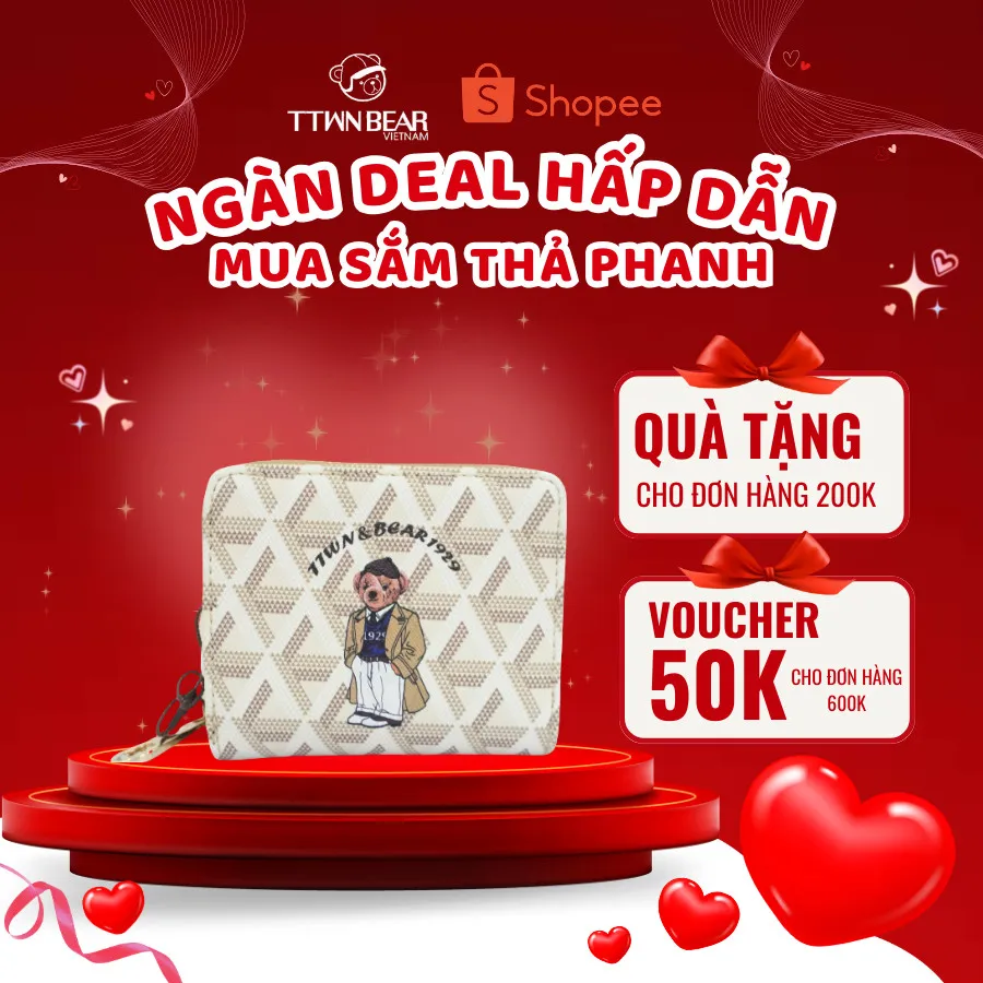 Ảnh Ví cầm tay TTWN BEAR chính hãng - TT2365 thời trang 1