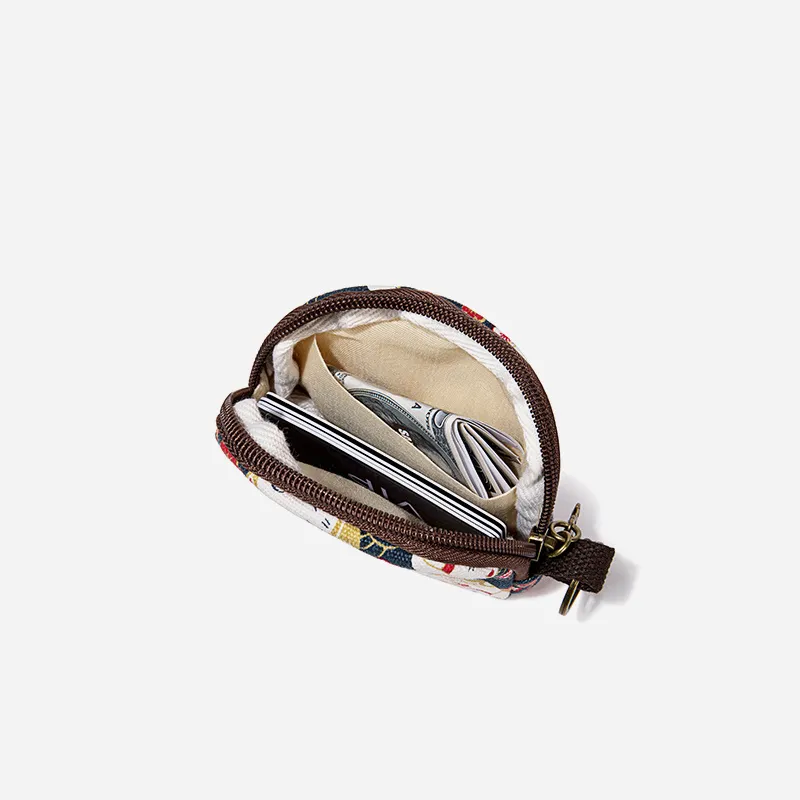Ảnh Ví canvas Seagloca 799 họa tiết hoạt hình đáng yêu dùng đựng thẻ và tiền xu 3