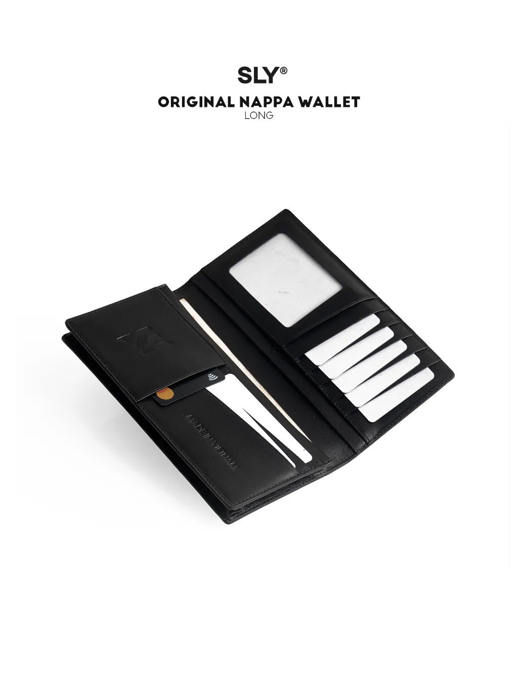 Ảnh Ví da dài SLY Original cao cấp dập logo chìm 2