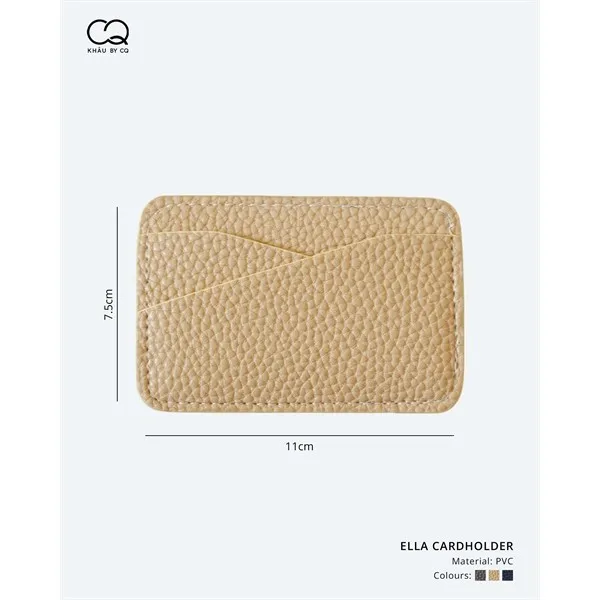 Ảnh Ví da ELLA mini ngang, thiết kế 2 ngăn đựng Thẻ và Name card KHÂU BY CQ 3
