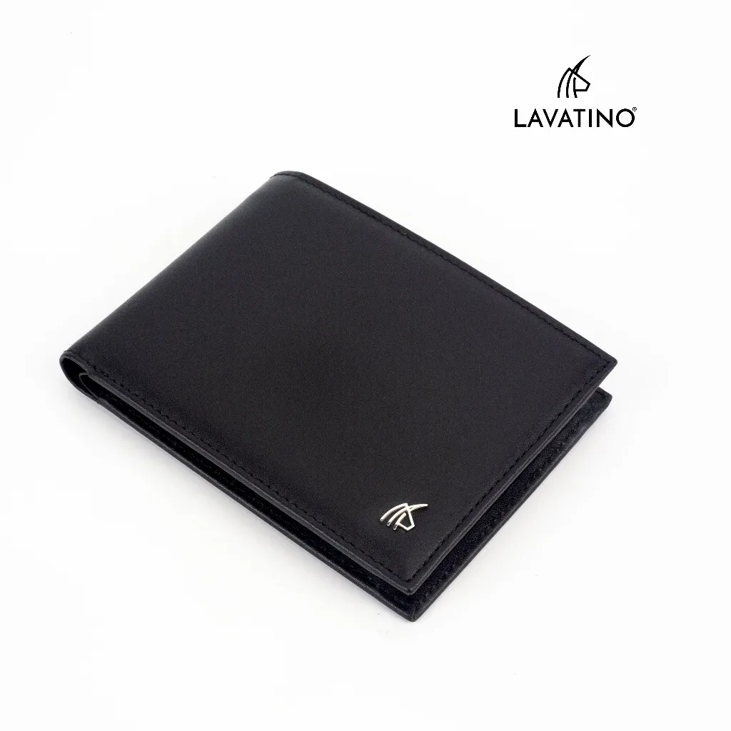 Ảnh Ví Da Nam Cao Cấp Da Bò Mastrotto Có Ngăn Khóa Kéo Chính Hãng LAVATINO, LINESS -  WB57 1