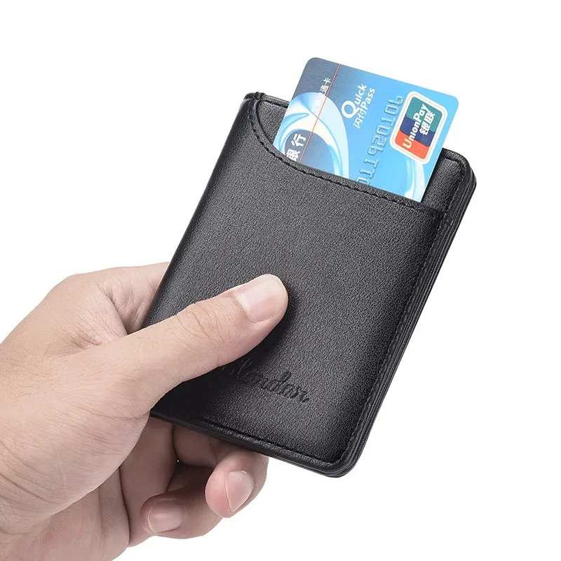 Ảnh Ví da PU PIERRE LOUES dáng ngắn gập nhiều ngăn đựng thẻ thiết kế đơn giản thời trang cho nam 2