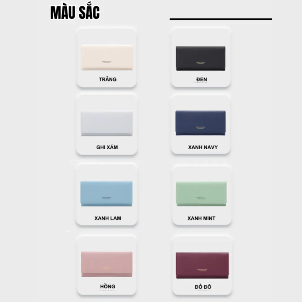 Ảnh Ví Dài Nữ Cầm Tay Dự Tiệc PERFECT FOR YOU Đựng Tiền Nhiều Ngăn Da Xước Cao Cấp Cực Đẹp PFY31 4