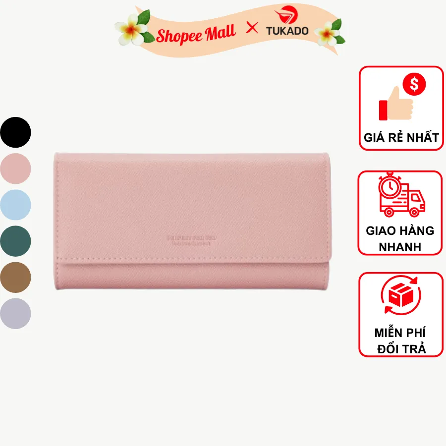 Ảnh Ví Dài Nữ Cầm Tay PERFECT FORYOU Đựng Tiền Dự Tiệc Sang Trọng Da Sần Cao Cấp Cực Đẹp PFY42 - Tukado 1