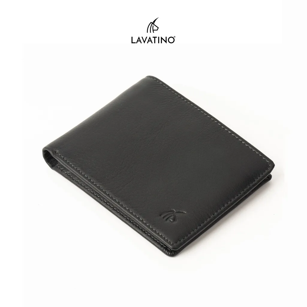 Ảnh Ví Nam Cao Cấp Da Bò Nappa Có Ngăn Khóa Kéo Chính Hãng LAVATINO - CLASSIC 04 3