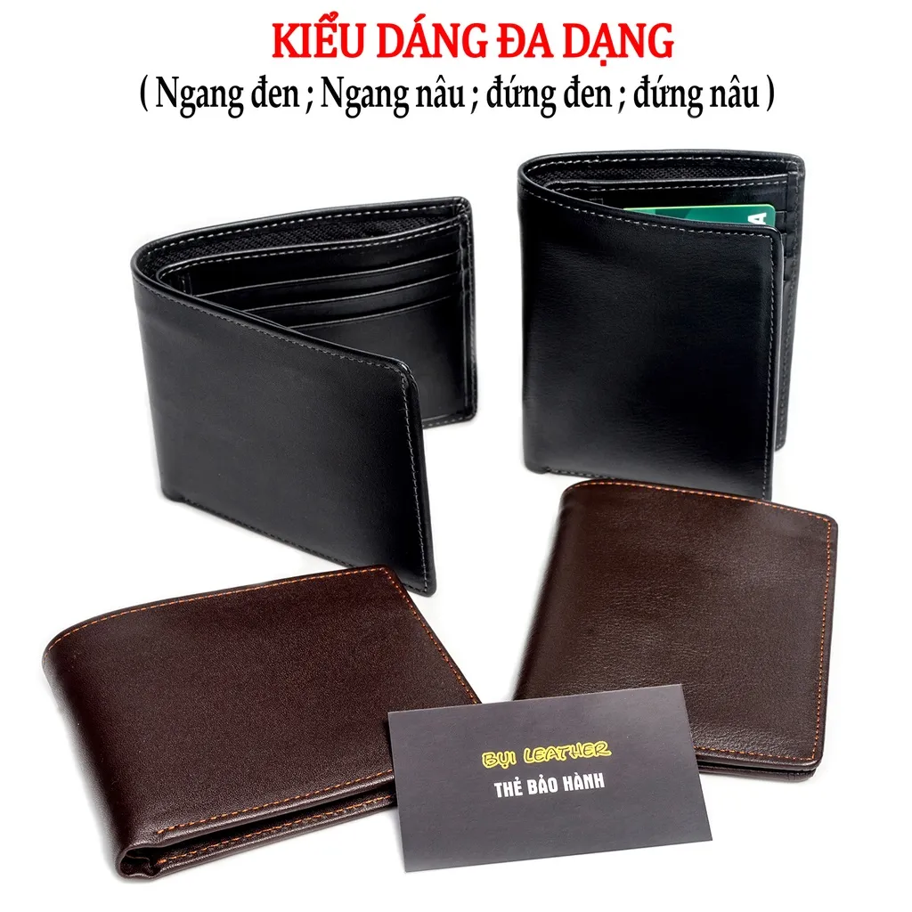 Ảnh Ví nam da bò Nappa cao cấp V101-Bụi Leather 2