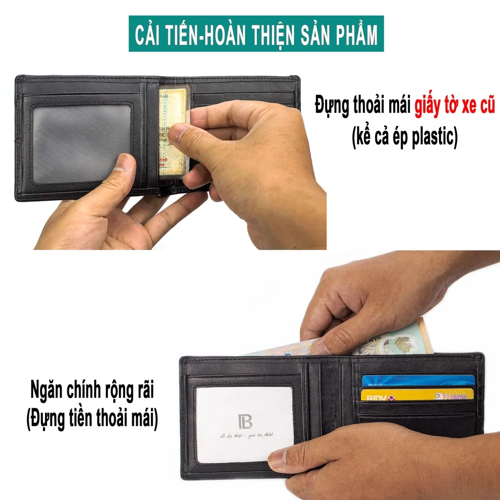 Ảnh Ví nam da bò Nappa cao cấp V101-Bụi Leather 3