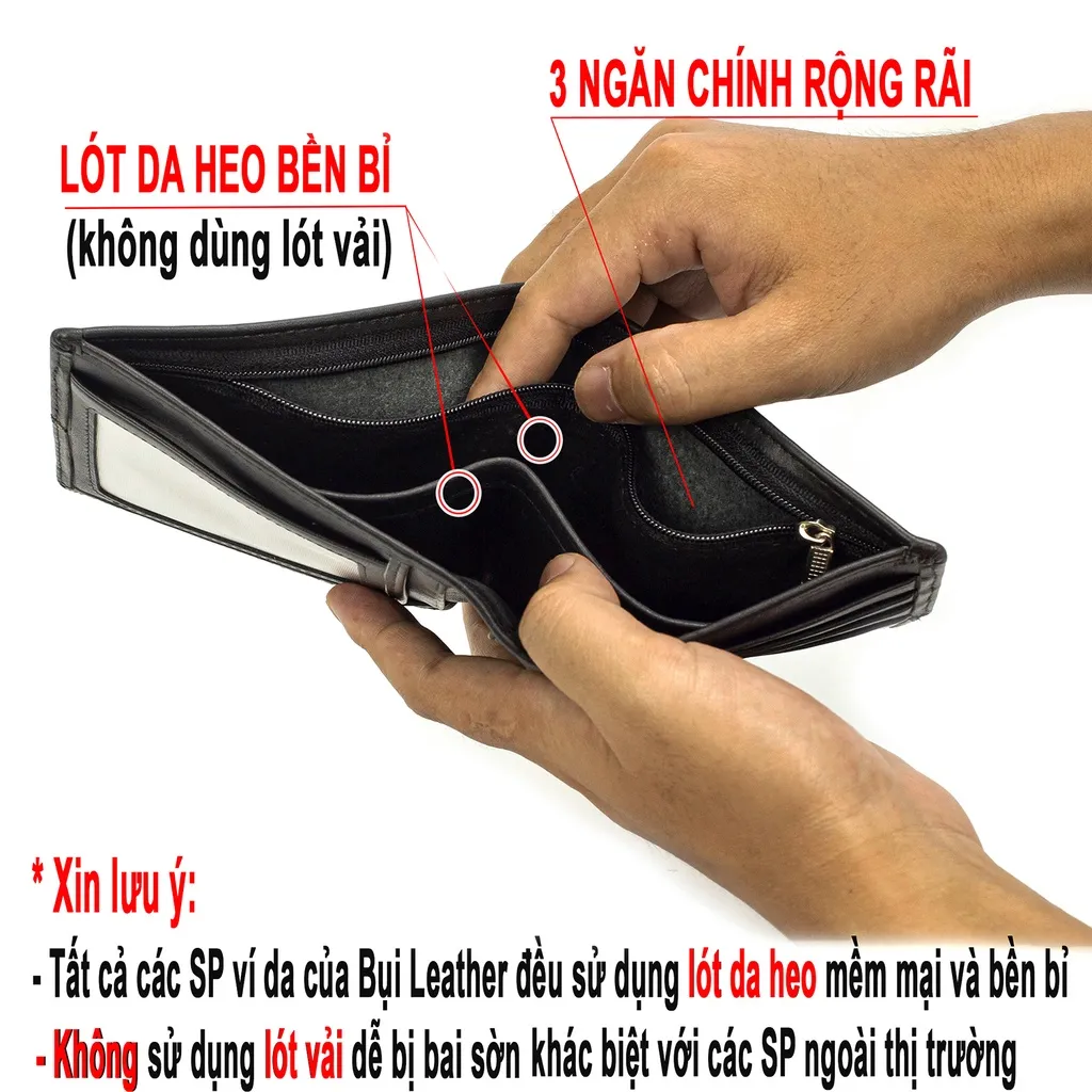 Ảnh Ví nam da bò Nappa cao cấp V101-Bụi Leather 4