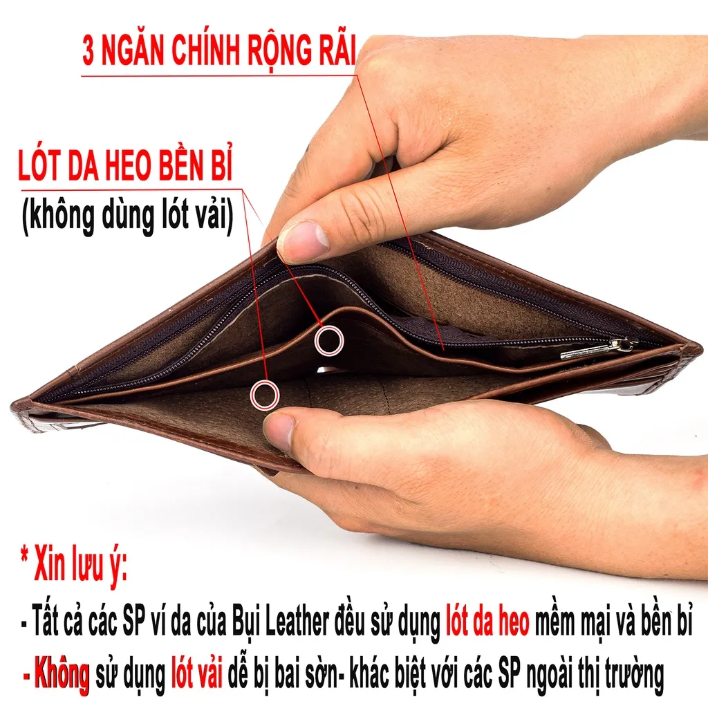 Ảnh Ví nam da bò sáp cao cấp V108-Bụi Leather 4