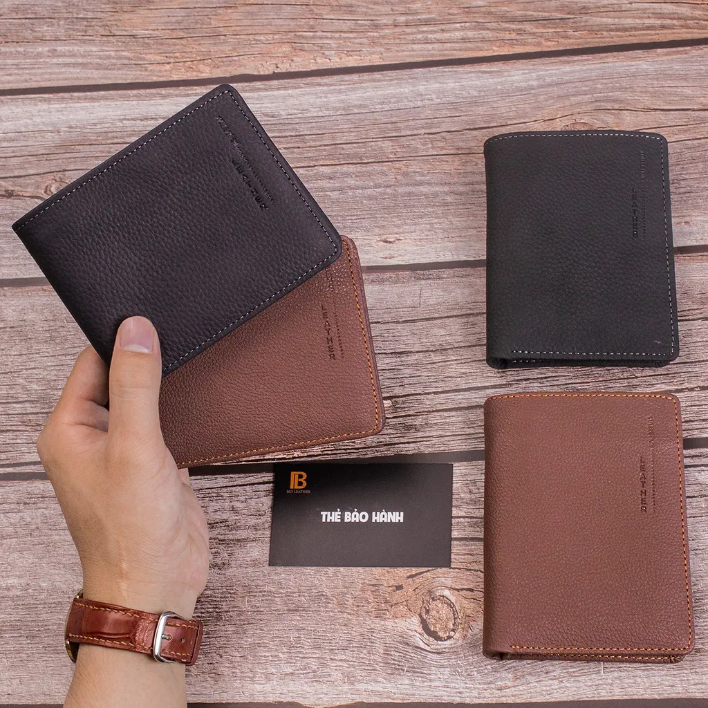 Ảnh Ví nam da bò sáp Mexico Bụi Leather V102 cao cấp 2