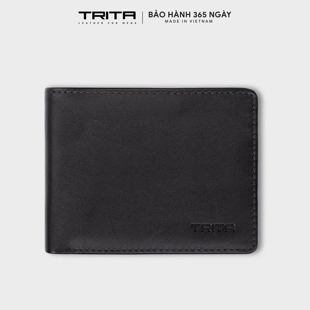 Ảnh Ví nam da bò Trita (Thời trang nam dáng ngang - Ví da RVN002) 1