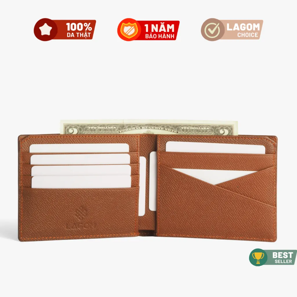 Ảnh Ví nam da thật LAGOM - Cross Wallet dáng ngang 1