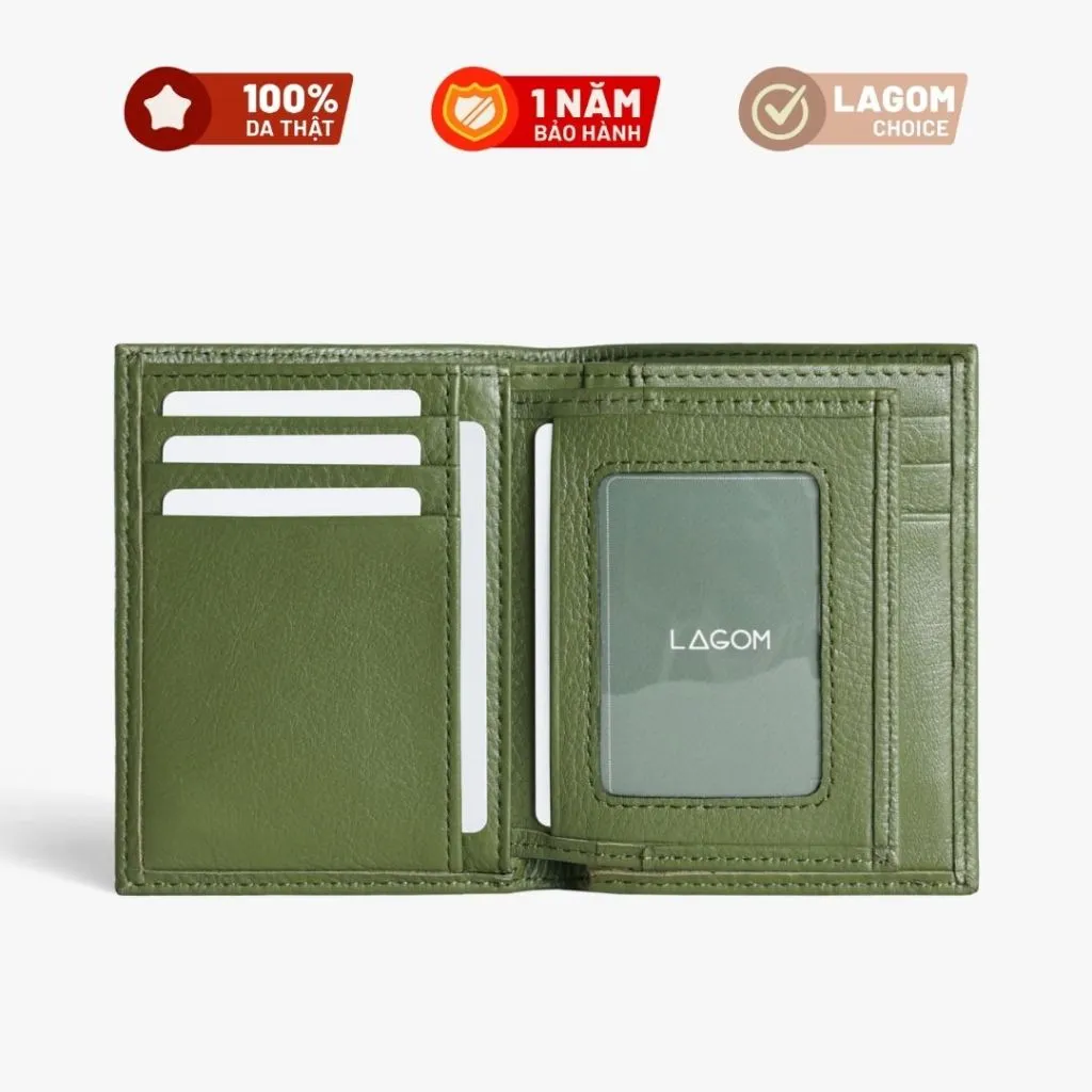 Ảnh Ví nam Da Thật LAGOM Flip Wallet Dáng đứng - có ngăn để ảnh, da thật mềm mại 1
