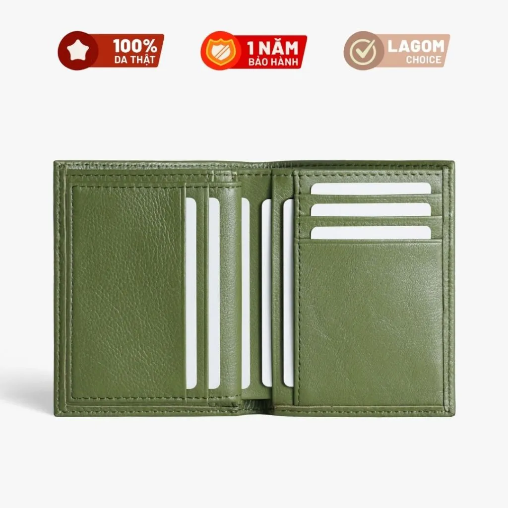 Ảnh Ví nam Da Thật LAGOM Flip Wallet Dáng đứng - có ngăn để ảnh, da thật mềm mại 2