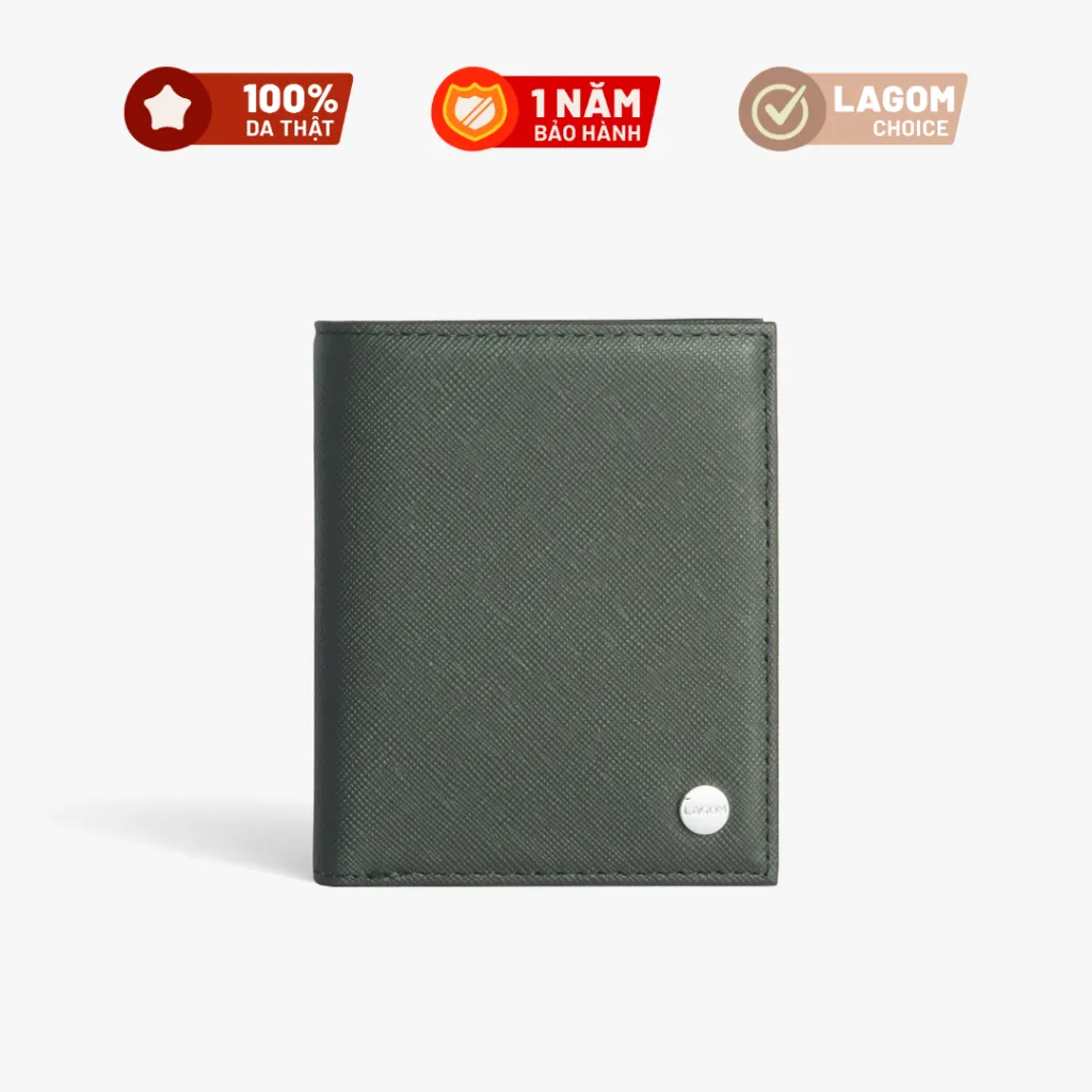 Ảnh Ví nam Da Thật LAGOM Forest Bifold dáng đứng có ngăn để ảnh 4