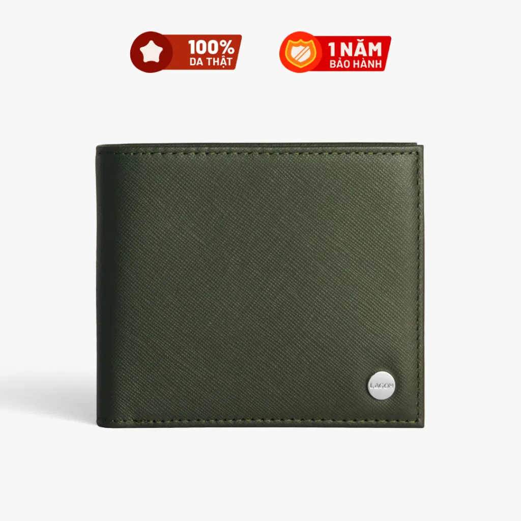 Ảnh Ví nam Da Thật LAGOM Forest Bifold - dáng ngang có ngăn để ảnh 2
