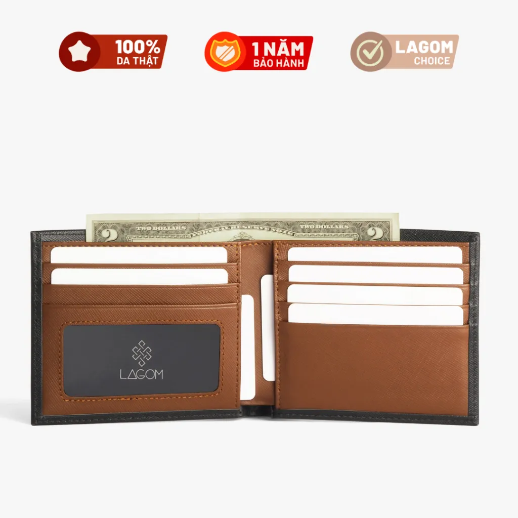 Ảnh Ví nam Da Thật LAGOM Forest Bifold - dáng ngang có ngăn để ảnh 3