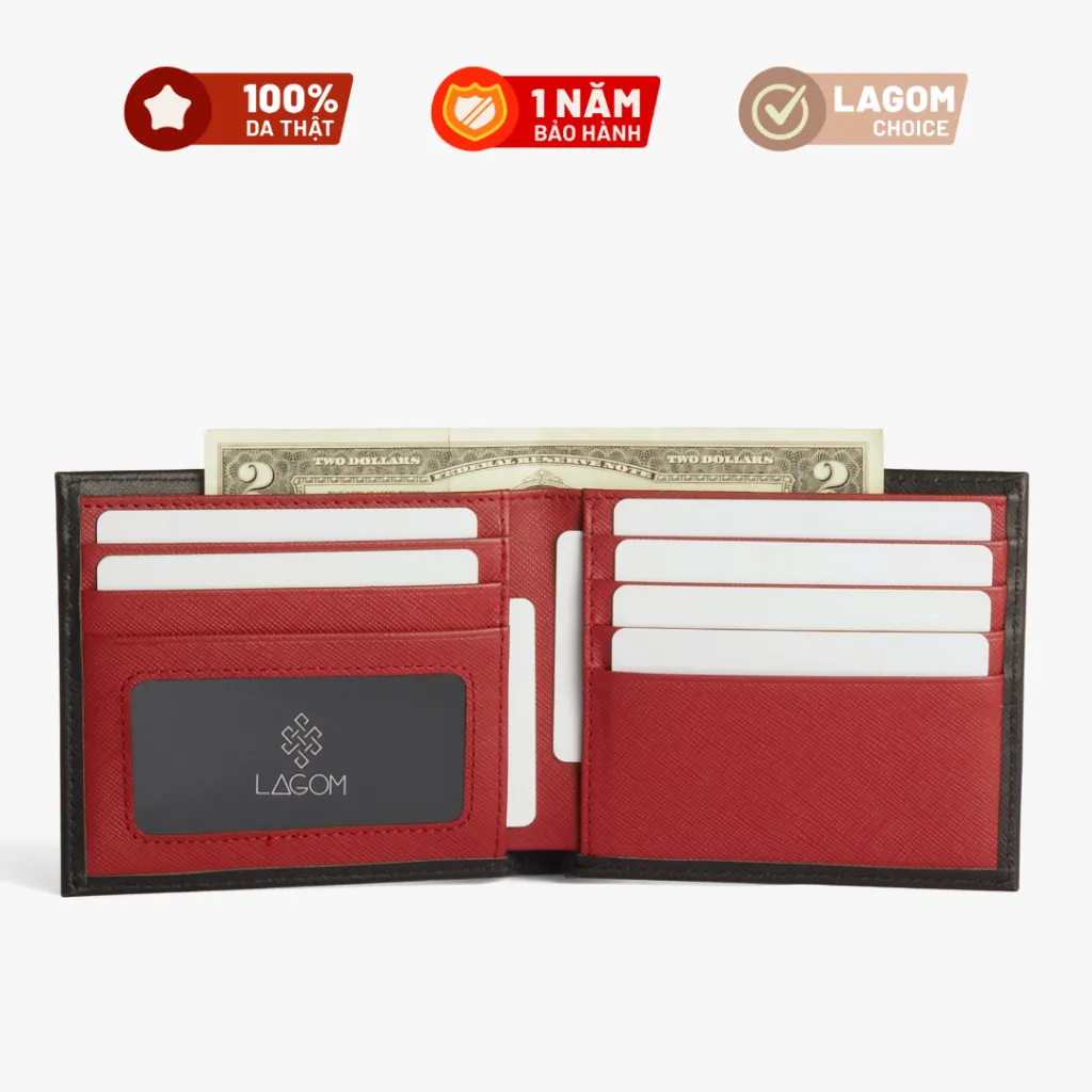 Ảnh Ví nam Da Thật LAGOM Forest Bifold - dáng ngang có ngăn để ảnh 4