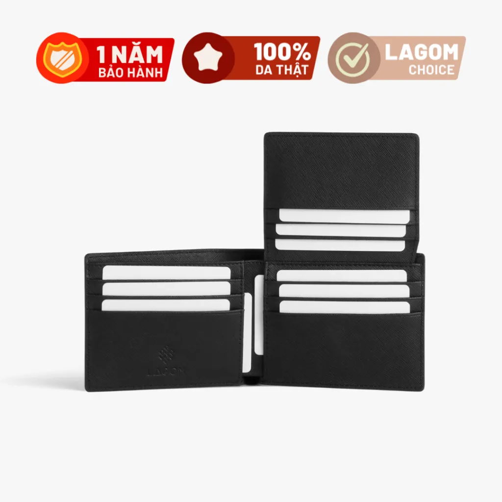 Ảnh Ví nam Da Thật LAGOM Plus wallet - dáng ngang có ngăn để ảnh 3