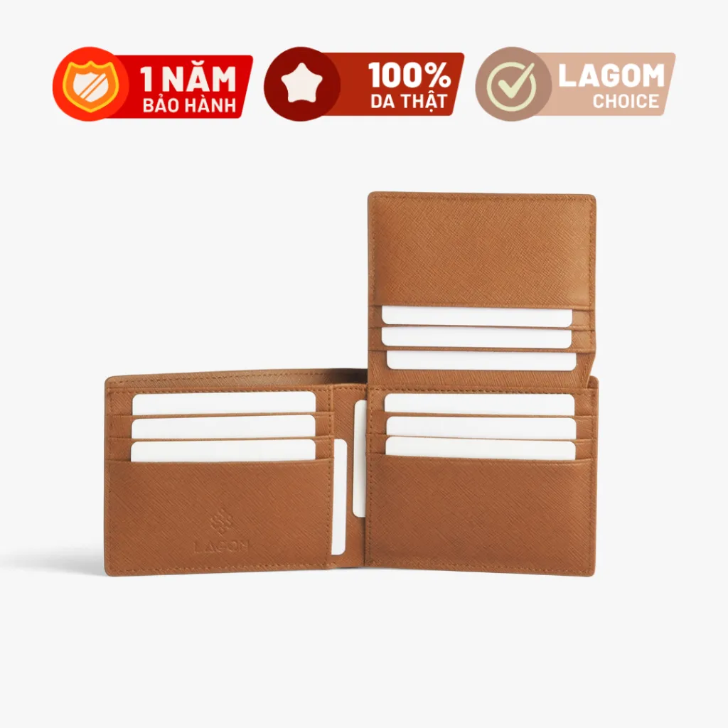 Ảnh Ví nam Da Thật LAGOM Plus wallet - dáng ngang có ngăn để ảnh 4