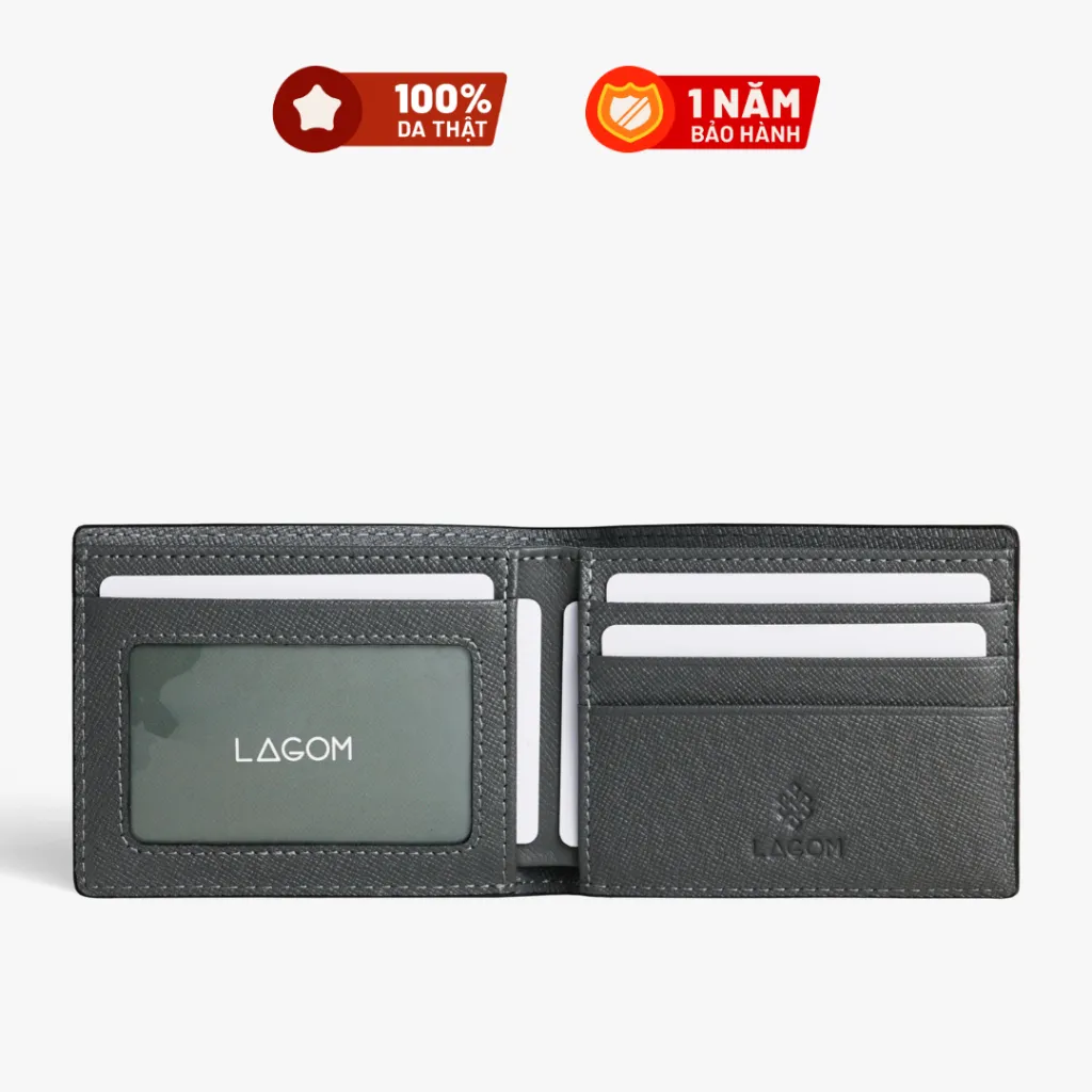 Ảnh Ví nam Da Thật LAGOM Taiga Mini Bifold - phong cách tối giản 2