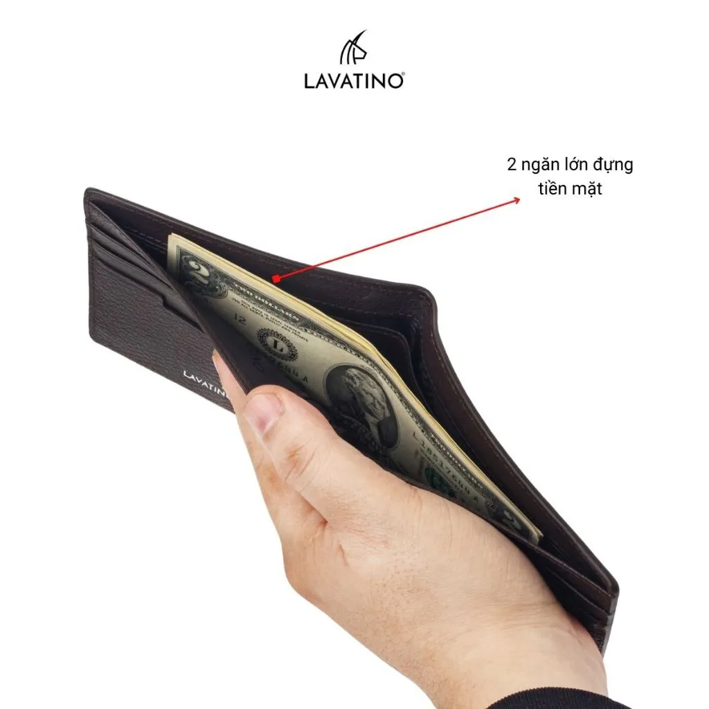 Ảnh Ví nam mini da bò vân Swift cao cấp chính hãng Lavatino [Wallet Phoca - WB35] 4