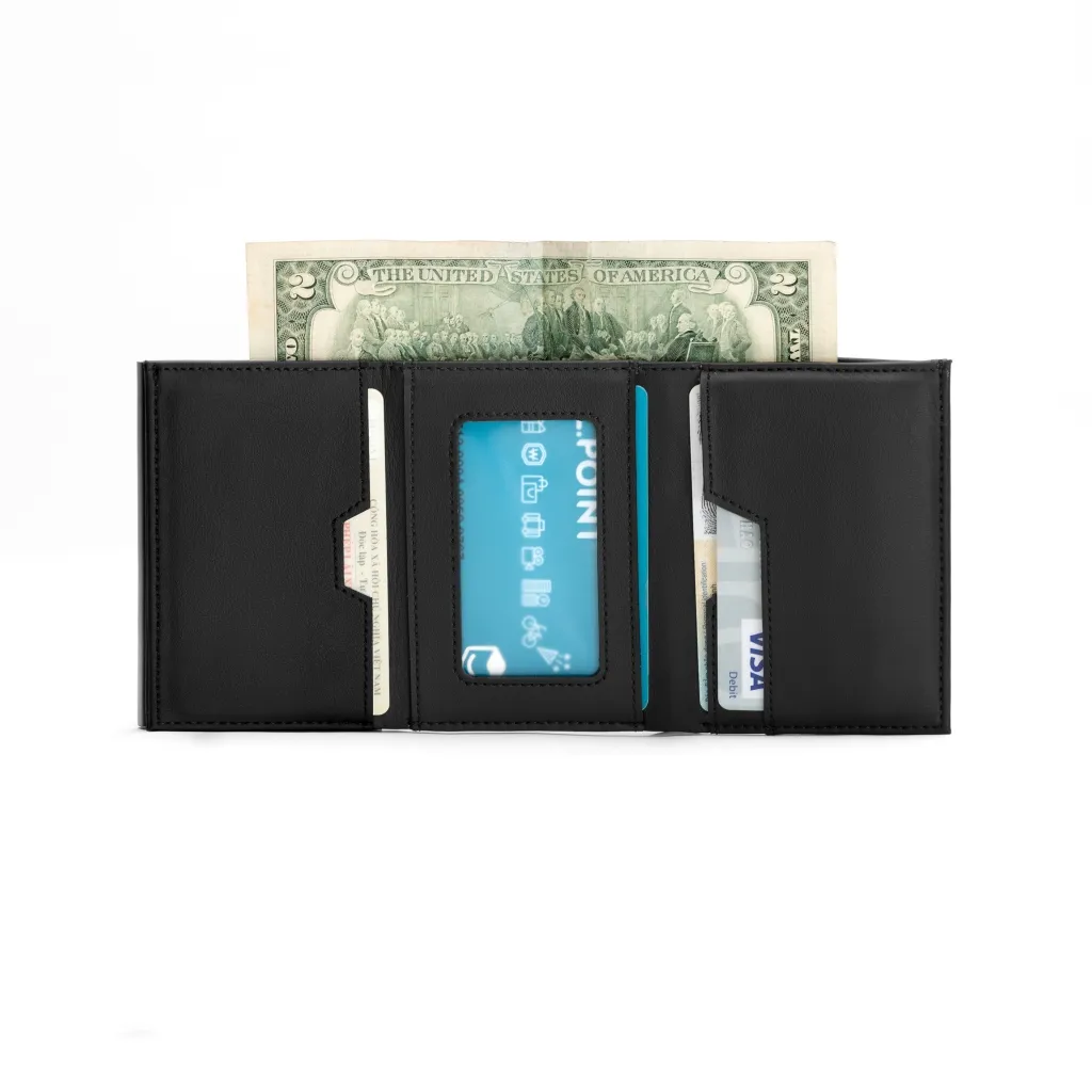 Ảnh Ví nam nữ mini thông minh thương hiệu Natoli gập 3 đựng thẻ cao cấp - Futuristic Mini Wallet V8 3