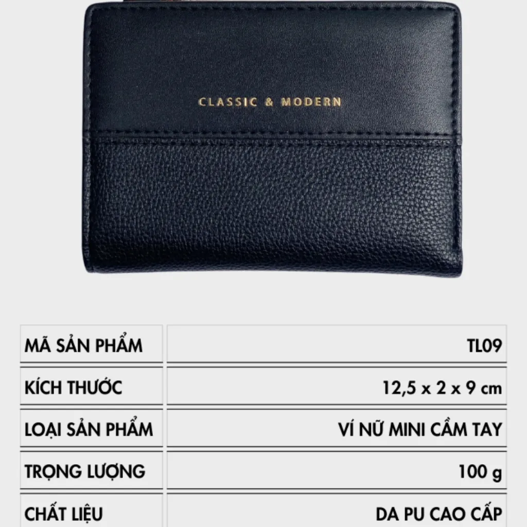 Ảnh Ví Ngắn Nữ Mini Cầm Tay Chính Hãng TAILIAN Đựng Tiền Da Cao Cấp Cực Đẹp Giá Rẻ TL09 - Tukado 2