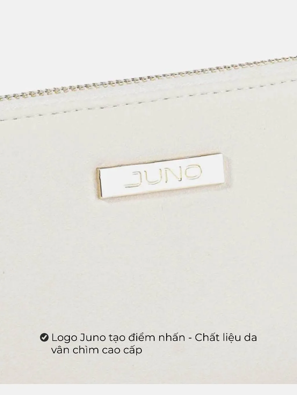 Ảnh Ví Nữ Cầm Tay Thời Trang JUNO Hoạ Tiết Vân Chìm Thời Trang VI052 2
