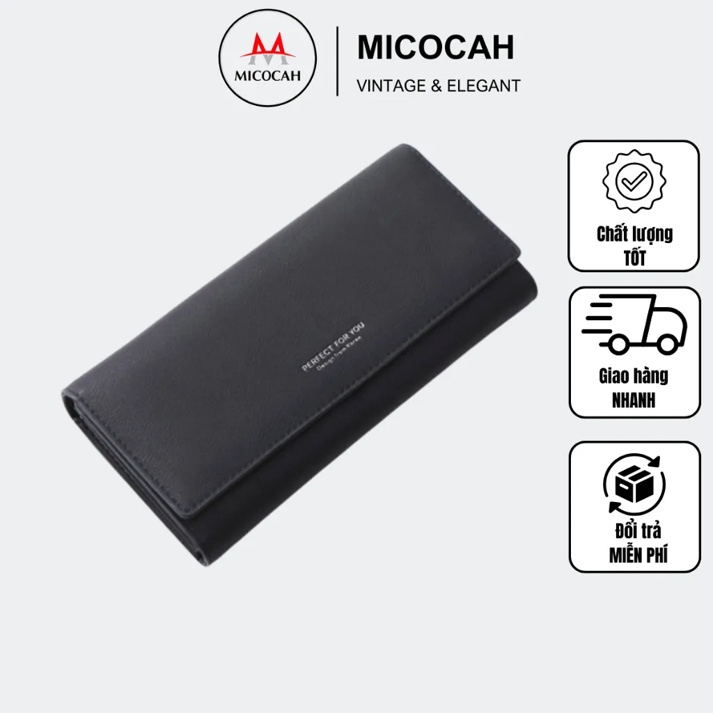 Ảnh Ví Nữ Dài Cầm Tay Chính Hãng PERFECT FOR YOU Đựng Tiền Da Cao Cấp Cực Đẹp PFY02 - Micocah 1