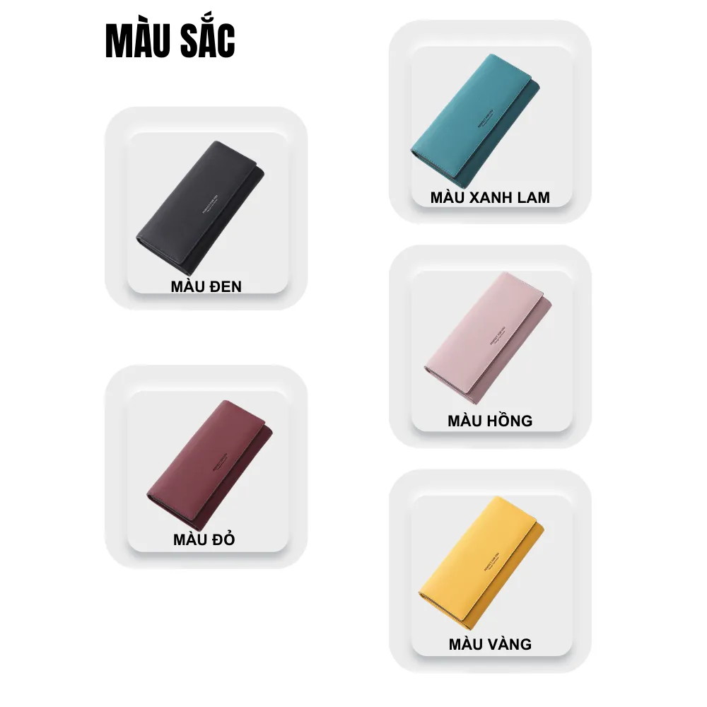 Ảnh Ví Nữ Dài Cầm Tay PERFECT FOR YOU Chất Da Cao Cấp Cực Đẹp Nhiều Ngăn Tiện Dụng PFY02 3