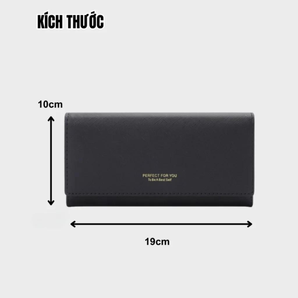 Ảnh Ví Nữ Dài Cầm Tay PERFECT FOR YOU Đựng Tiền Nhiều Ngăn Da Xước Cao Cấp Siêu Bền PFY31 - Tukado 4