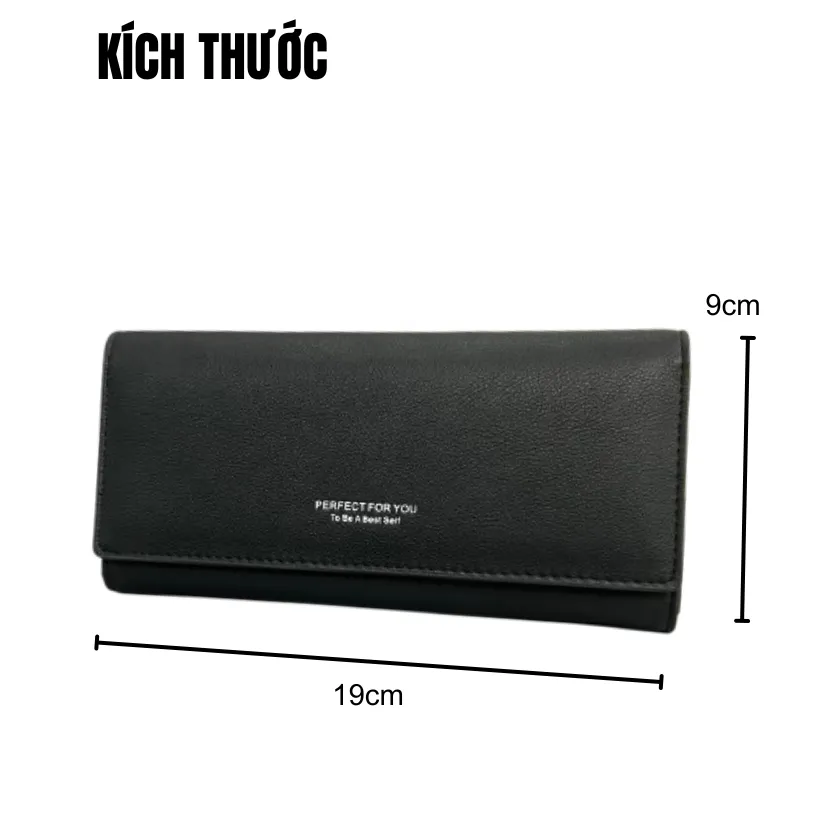 Ảnh Ví Nữ Dài Cầm Tay PERFECT FOR YOU Chất Da Cao Cấp Cực Đẹp Nhiều Ngăn Tiện Dụng PFY02 4