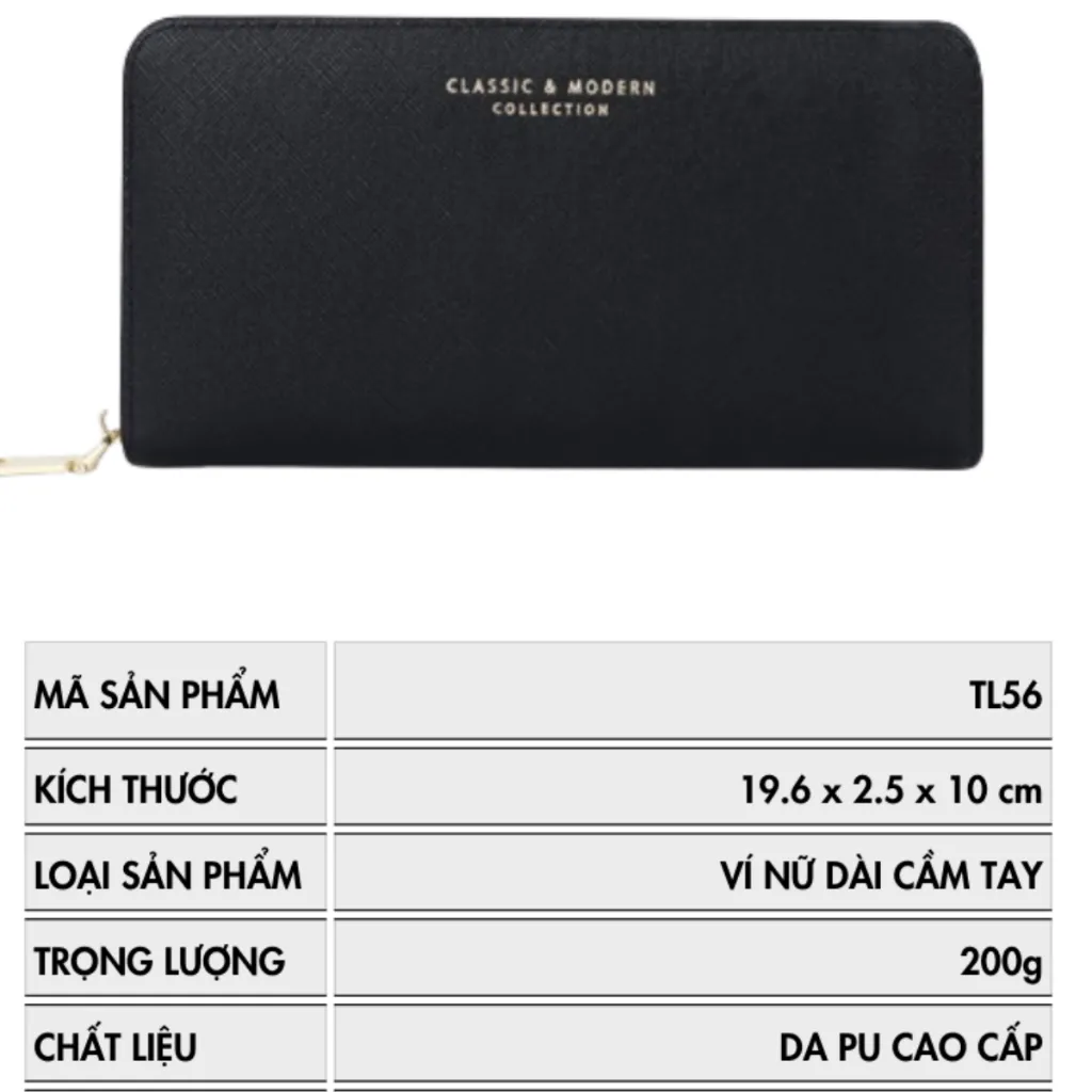 Ảnh Ví Nữ Dài Cầm Tay TAILIAN Đựng Tiền Điện Thoại Nhiều Ngăn Tiện Dụng Da Cao Cấp Cực Đẹp TL56 - Tukado 2