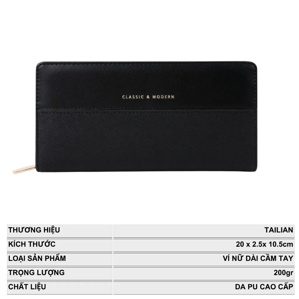 Ảnh Ví Nữ Dài Cầm Tay TAILIAN Đựng Tiền Điện Thoại Nhiều Ngăn Da Cao Cấp Cực Đẹp TL88 2