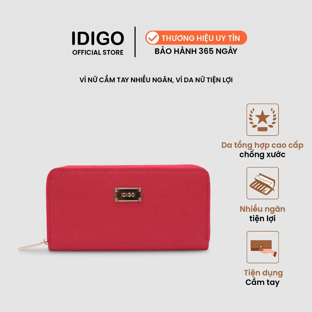 Ảnh Ví Nữ Dài Cầm Tay Thời Trang Cao Cấp IDIGO FW2-302-00, Ví Dài Nữ Da PU Công Sở Sang Trọng, Đa Năng 1