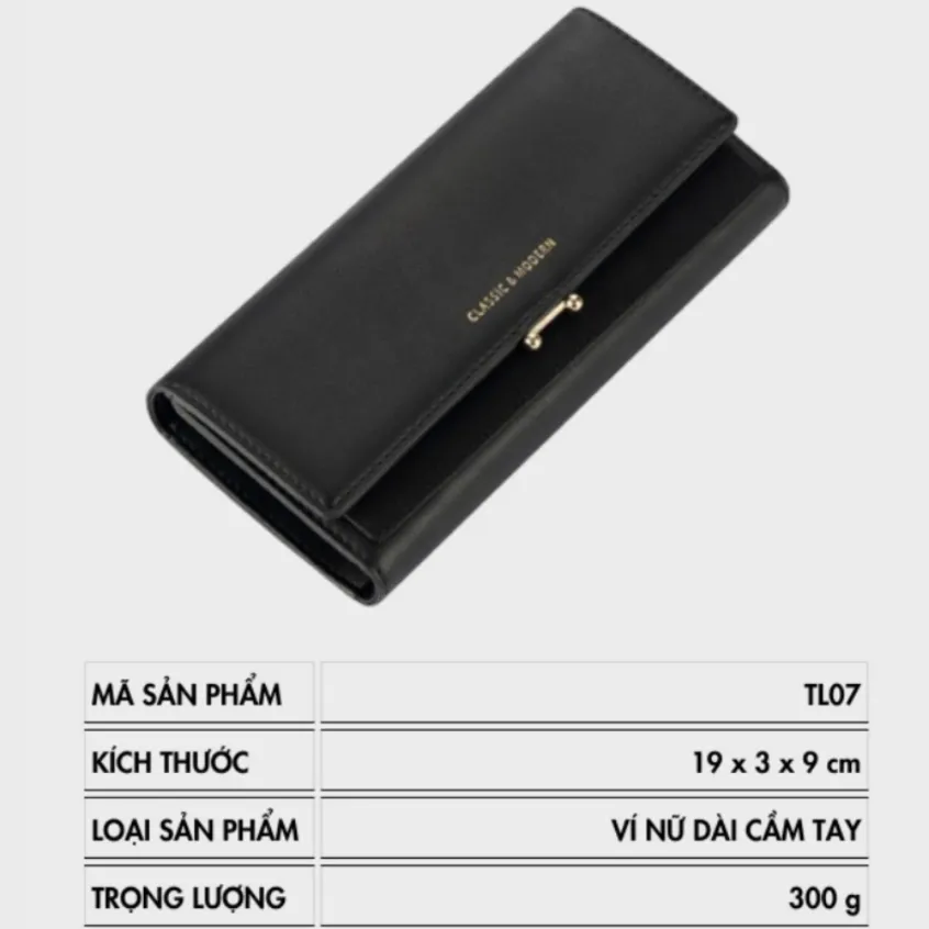 Ảnh Ví Nữ Dài Cầm Tay Thời Trang TAILIAN Dáng Basic Thanh Lịch Da Cao Cấp Nhiều Ngăn Tiện Dụng TL07 3