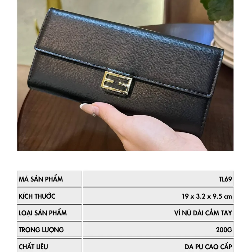 Ảnh Ví Nữ Dài TAILIAN Ví Dài Cầm Tay Đựng Tiền Nhiều Ngăn Tiện Dụng Da Cao Cấp Cực Đẹp TL69 2