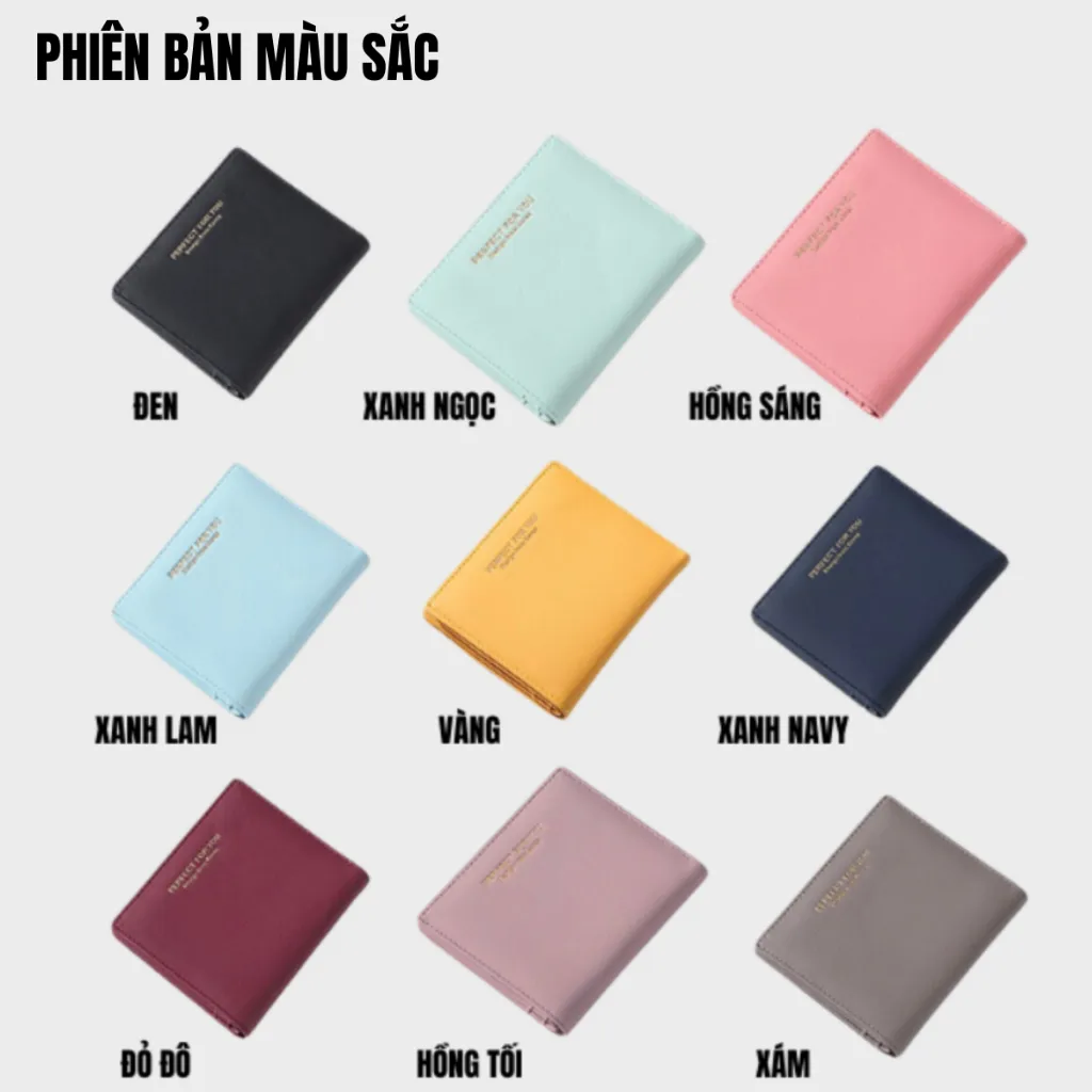 Ảnh Ví Nữ Mini Cầm Tay PERFECT FOR YOU Đựng Tiền Nhỏ Gọn Dáng Vuông Da Cao Cấp Cực Đẹp PFY01 - Tukado 4