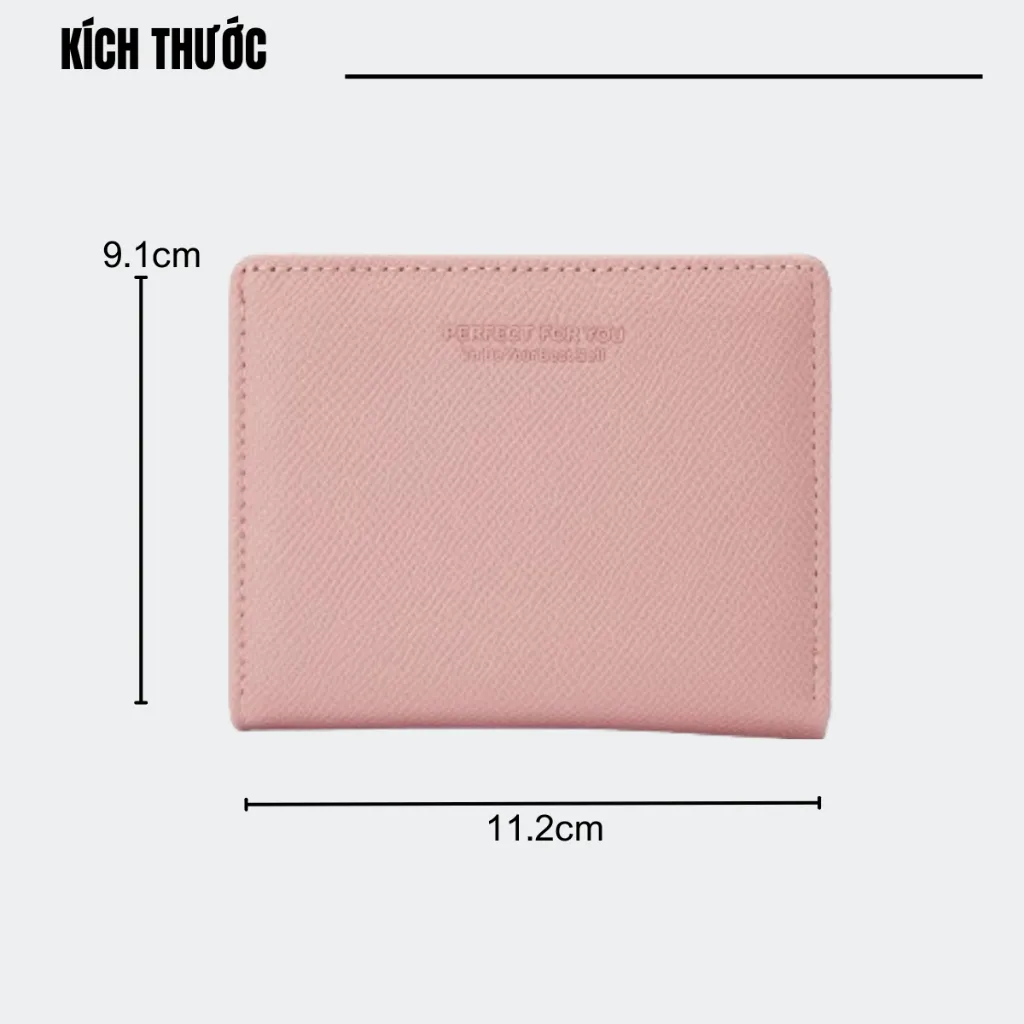 Ảnh Ví Nữ Ngắn Mini Cầm Tay PERFECT FOR YOU Nhỏ Gọn Nhiều Ngăn Đựng Tiền Da Cao Cấp Cực Đẹp PFY56 4